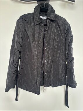 Saks Potts Black Quilted Logo-Print Puffer Jacket